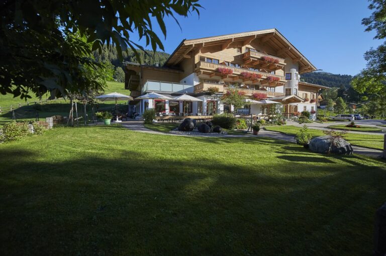 Garten und Terrasse im Sommer