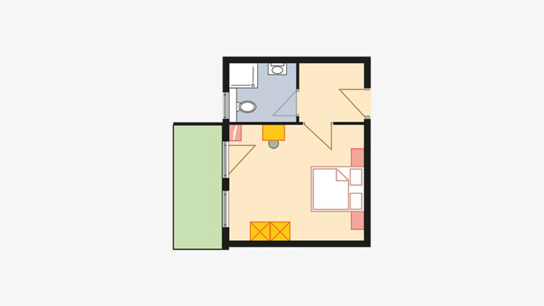 Doppelzimmer – Skizze